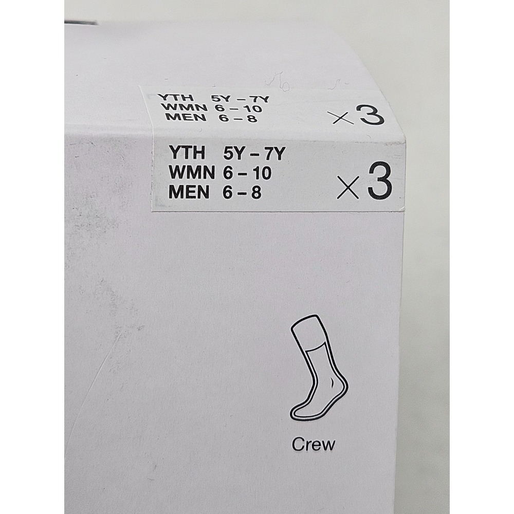 Nike Elite Boys Basketball Crew Socks Black 3-Pack Sz MED 5Y-7Y New w/BLEM - Picture 6 of 9